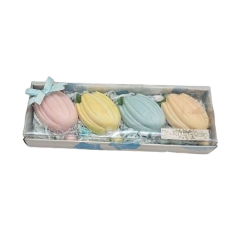 Vintage 90's Pastel Decorative Tulip Soap Set of 4